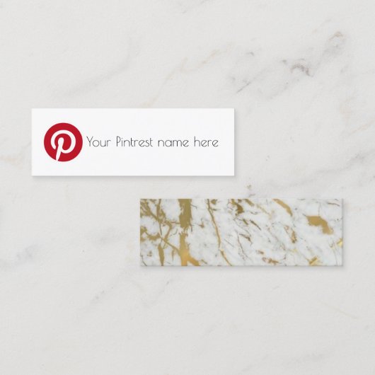 Mini le carte de visite pintrest (Devant / Derrière)