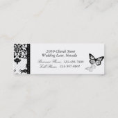 Mini Le papillon embrasse le carte de visite maigre (Dos)