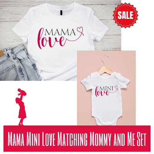 Mini Liefde Matching Mama en Me Valentijn Baby Romper