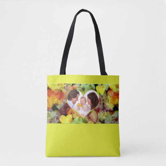 Mini-Lijst - Harten V + uw foto Tote Bag (Voorkant)