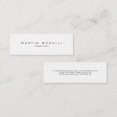 Mini Linge Simple Carte de visite blanc tendance (Devant / Derrière)