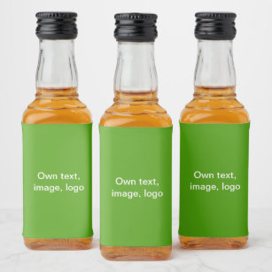 Mini Liquor étiquette Bottle uni Green