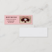 Mini Logo Carte de visite rose Cupcake Couture (Devant / Derrière)