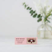 Mini Logo Carte de visite rose Cupcake Couture (Debout devant)