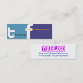 Mini Logo social de dos de tf 2,0 de carte de visite de (Devant / Derrière)