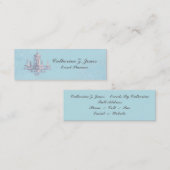 Mini Lustre Carte de visite maigre - bleu (Devant / Derrière)