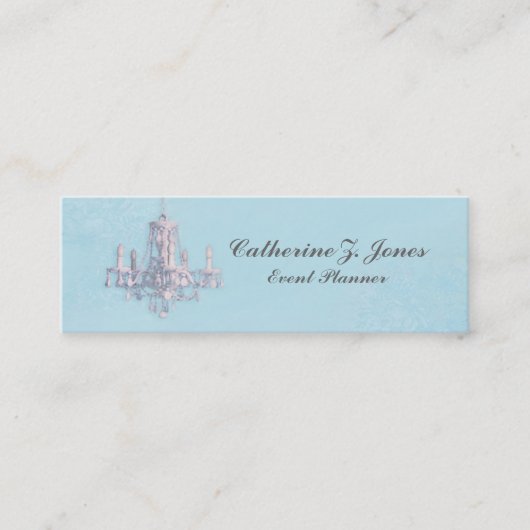 Mini Lustre Carte de visite maigre - bleu (Devant)