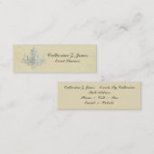 Mini Lustre Carte de visite maigre - Crème (Devant / Derrière)