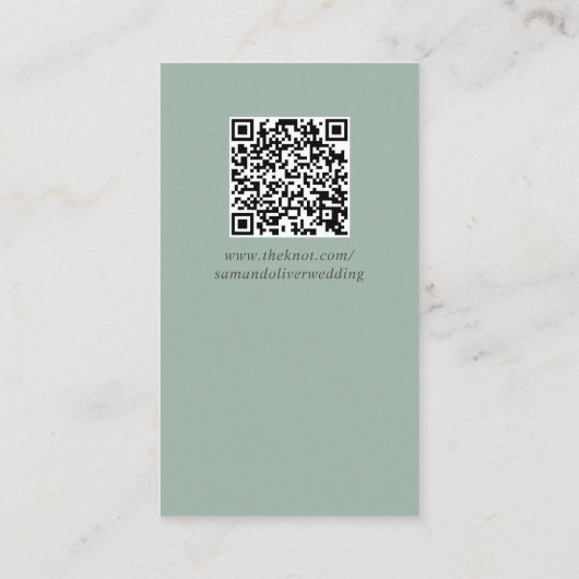 Mini Magnolia Eucalyptus trouwgegevens QR-code Informatiekaartje (Achterkant)