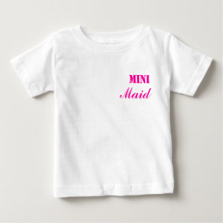 Mini Maid Baby Tshirt Roze/Wit