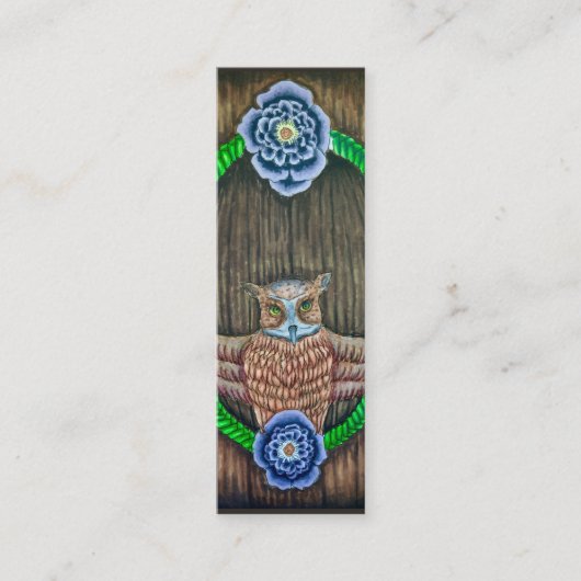 Mini Majestic Owl Signet/mini carte de visite (Devant)
