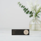 Mini Mandala de affaiblissement d'or - carte de visite (Debout devant)