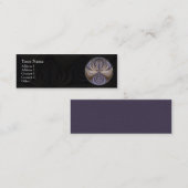 Mini Mandala de vibrations - carte de visite de profil (Devant / Derrière)