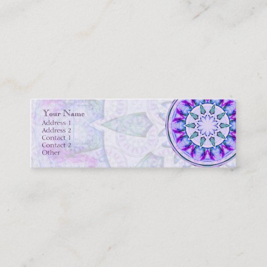 Mini Mandala d'étoile de bijou • Carte de visite de (Devant)