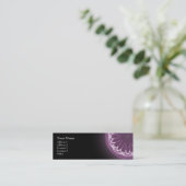 Mini Mandala violet de pétales - carte de visite de (Debout devant)