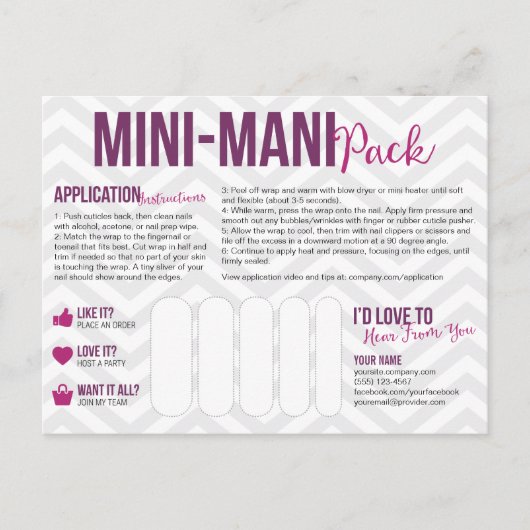 Mini-Mani Pack Briefkaarten (Voorkant)