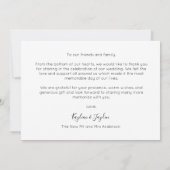 Mini-Mariage Merci Cartes avec photos (Dos)