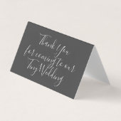 Mini Mariage Noir et Blanc Merci Cartes (Devant)