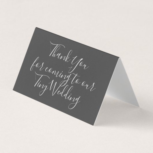Mini Mariage Noir et Blanc Merci Cartes (Devant)
