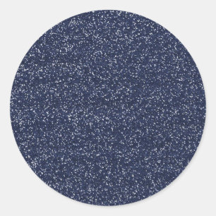 MINI MARINEBLAUW SCHITTERT DE ACHTERGROND VAN DE RONDE STICKER