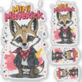 Mini Maverick Cool Rebel Coyote Playground Punk  Sticker (Voorkant)