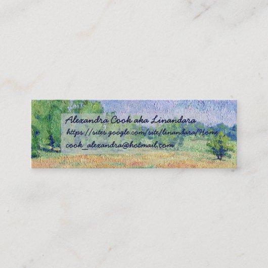 Mini Meadows carte de visite lié à la nature (Devant)