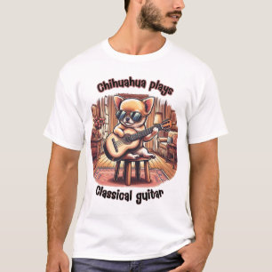 Mini Meester Chihuahua Gitarist T-shirt