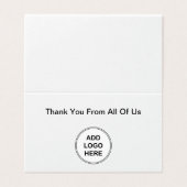 Mini Merci Cartes Logo Style Modèle (Outside Unfolded)