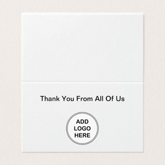 Mini Merci Cartes Logo Style Modèle (Outside Unfolded)