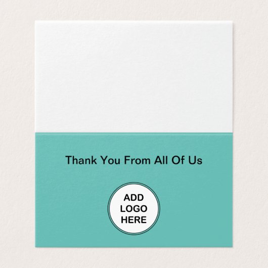 Mini Merci Cartes Logo Style Modèle (Outside Unfolded)