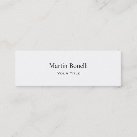 Mini mince blanc mince Carte de visite tendance simple (Devant)