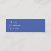 Mini minimalistisch blauw & perzik QR Visitekaartj Mini Visitekaartje (Achterkant)