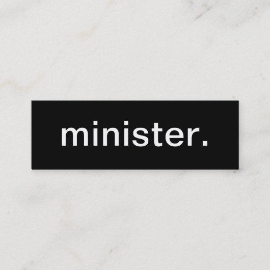 Mini Ministre carte de visite (Devant)