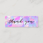 Mini minuscule carte de visite rose violet opal (Devant)