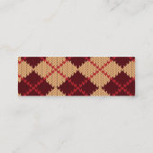 Mini Modèle à motifs de losanges de carte de visite (Dos)