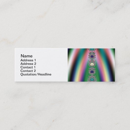 Mini Modèle de carte de visite arc-en-ciel (Devant)