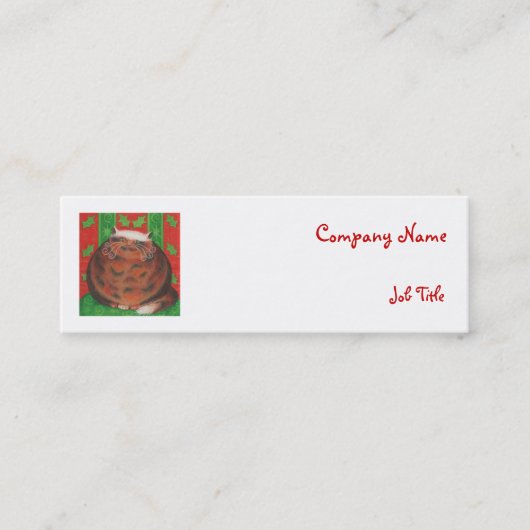 Mini Modèle de carte de visite Christmas Pud blanc maig (Devant)