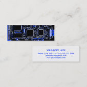 Mini Modèle de carte de visite Circuit Blue 2 blanc mai (Devant / Derrière)