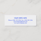 Mini Modèle de carte de visite Circuit Blue 2 blanc mai (Dos)
