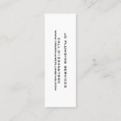 Mini Modèle de carte de visite des services de plomberi (Dos)