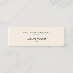 Mini Modèle de carte de visite mince Crème papier sta
