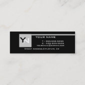 Mini Modèle de carte de visite Monogramme (Dos)