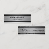 Mini Modèle de carte de visite Silver Metal Générique (Devant / Derrière)