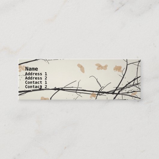 Mini Modèle floral japonais de carte de visite (Devant)