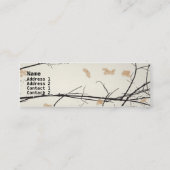 Mini Modèle floral japonais de carte de visite (Dos)