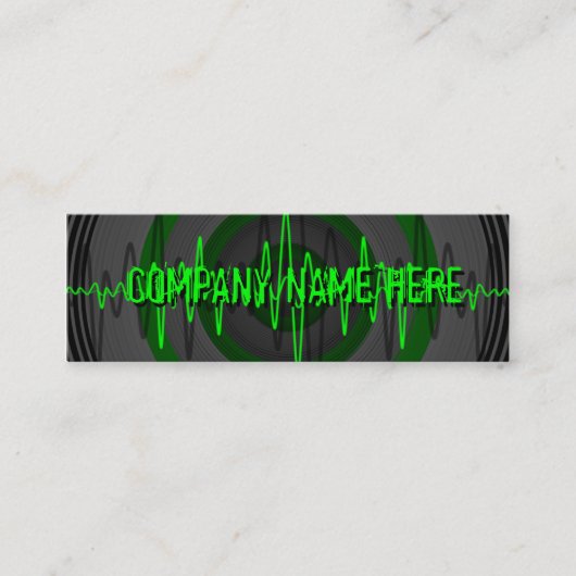 Mini Modèle foncé vert sain de carte de visite maigre (Devant)