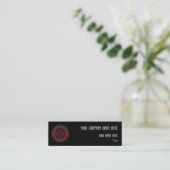 Mini Modèle rond foncé rouge sain de carte de visite (Debout devant)
