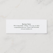 Mini Modèle vert de carte de visite d'énergie (Dos)