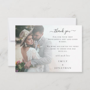 Mini Modern Photo Overlay Weddenschap Hartelijk da Notitiekaartje