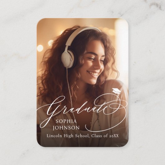 Mini Moderne Calligraphie Photo invitation (Devant)